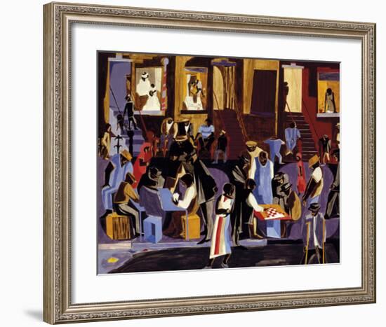 Street Shadows, 1959-Jacob Lawrence-Framed Art Print