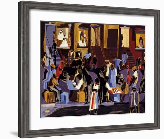 Street Shadows, 1959-Jacob Lawrence-Framed Art Print