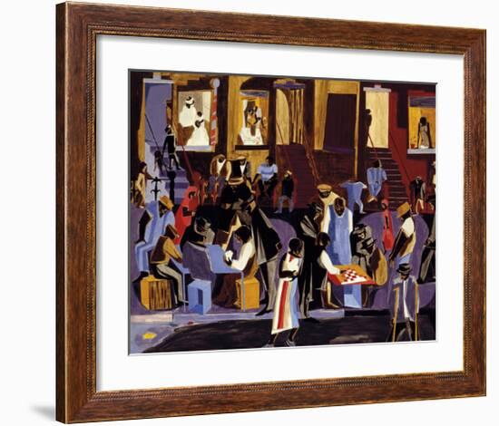 Street Shadows, 1959-Jacob Lawrence-Framed Art Print