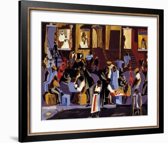 Street Shadows, 1959-Jacob Lawrence-Framed Art Print