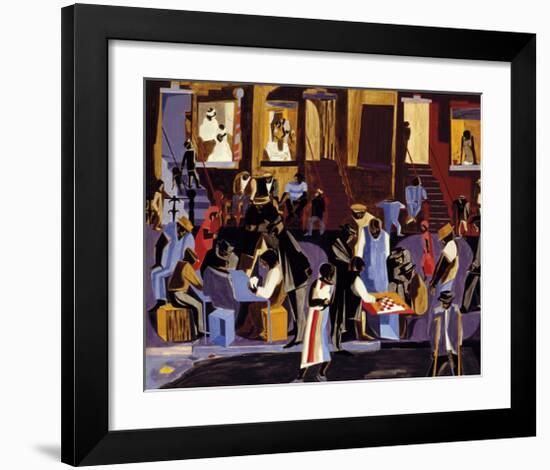 Street Shadows, 1959-Jacob Lawrence-Framed Art Print