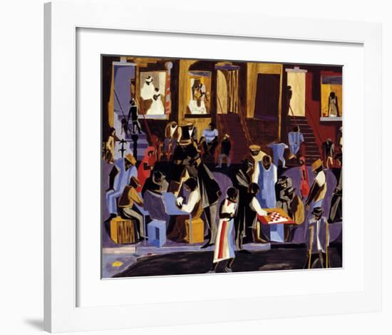 Street Shadows, 1959-Jacob Lawrence-Framed Art Print