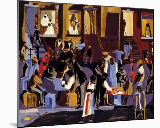 Street Shadows, 1959-Jacob Lawrence-Mounted Art Print