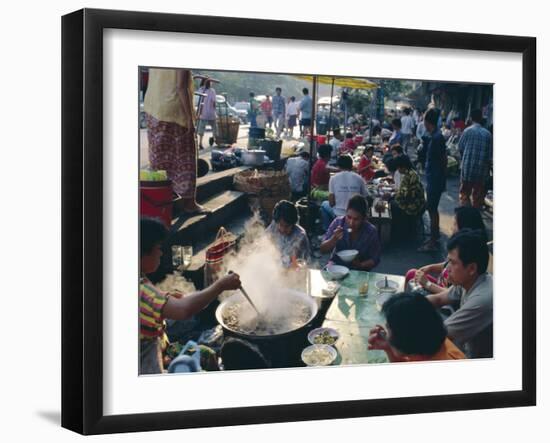 Street Side Restaurant, Bangkok, Thailand-John Henry Claude Wilson-Framed Photographic Print