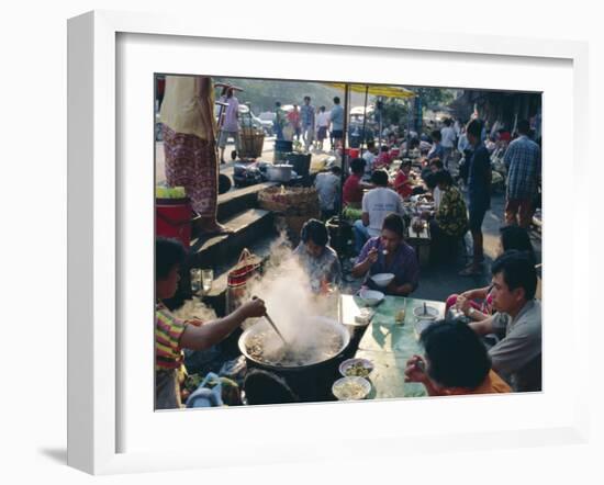 Street Side Restaurant, Bangkok, Thailand-John Henry Claude Wilson-Framed Photographic Print