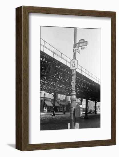 Street sign at the intersection of 61st Street and 2nd Avenue, New York City, 1938-Walker Evans-Framed Photographic Print