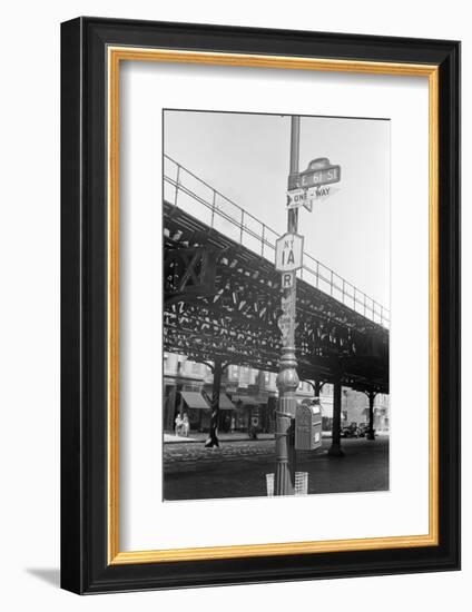 Street sign at the intersection of 61st Street and 2nd Avenue, New York City, 1938-Walker Evans-Framed Photographic Print