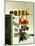 Street Sign for Hotel and Motel in America-Salvatore Elia-Mounted Photographic Print