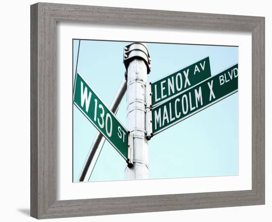Street Sign in Harlem, New York City-Sabine Jacobs-Framed Photographic Print