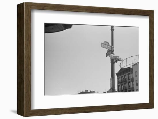 Street sign on the corner of 61st Street and 1st Avenue, New York City, 1938-Walker Evans-Framed Photographic Print