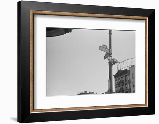 Street sign on the corner of 61st Street and 1st Avenue, New York City, 1938-Walker Evans-Framed Photographic Print