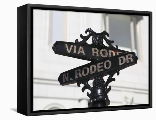 Street Sign, Rodeo Drive, Beverly Hills, Los Angeles, California, Usa-Wendy Connett-Framed Premier Image Canvas