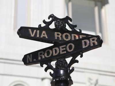 Street Sign, Rodeo Drive, Beverly Hills, Los Angeles, California, Usa'  Photographic Print - Wendy Connett