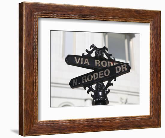 Street Sign, Rodeo Drive, Beverly Hills, Los Angeles, California, Usa-Wendy Connett-Framed Photographic Print