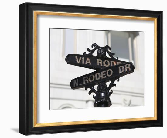 Street Sign, Rodeo Drive, Beverly Hills, Los Angeles, California, Usa-Wendy Connett-Framed Photographic Print