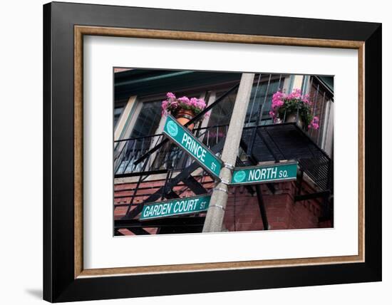 Street Signs for Intersection of Prince, North and Garden Court, Historic North End, Boston, Ma.-Joseph Sohm-Framed Photographic Print