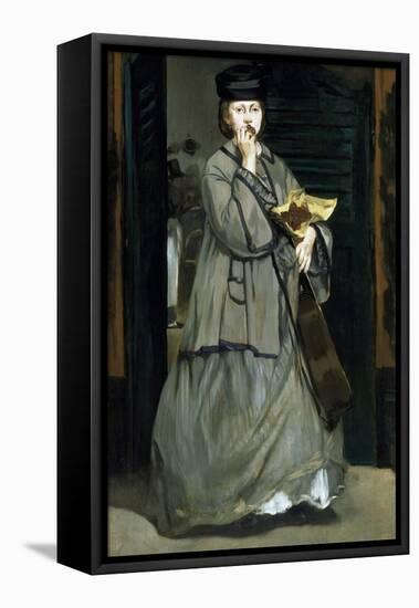 Street Singer by ‰Douard Manet-Édouard Manet-Framed Premier Image Canvas