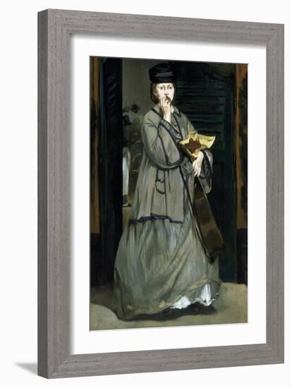 Street Singer by ‰Douard Manet-Édouard Manet-Framed Giclee Print