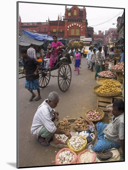 Street Stalls, New Market, West Bengal State, India-Eitan Simanor-Mounted Photographic Print