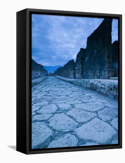 Street Stones of the Via di Mercurio, Pompei, Campania, Italy-Walter Bibikow-Framed Premier Image Canvas