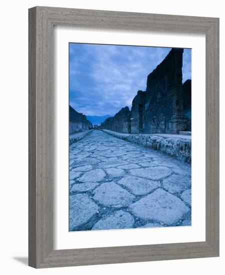 Street Stones of the Via di Mercurio, Pompei, Campania, Italy-Walter Bibikow-Framed Photographic Print