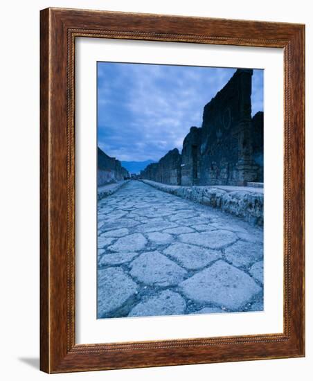 Street Stones of the Via di Mercurio, Pompei, Campania, Italy-Walter Bibikow-Framed Photographic Print