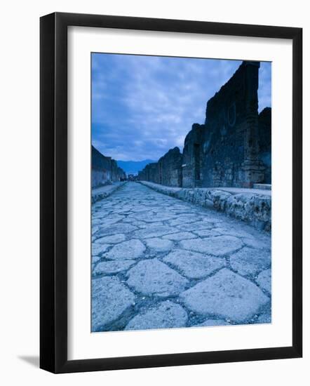 Street Stones of the Via di Mercurio, Pompei, Campania, Italy-Walter Bibikow-Framed Photographic Print