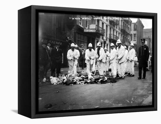 Street Sweepers, 1911-null-Framed Premier Image Canvas