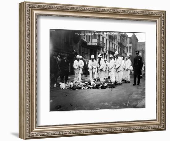 Street Sweepers, 1911-null-Framed Photographic Print