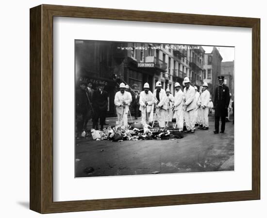 Street Sweepers, 1911-null-Framed Photographic Print