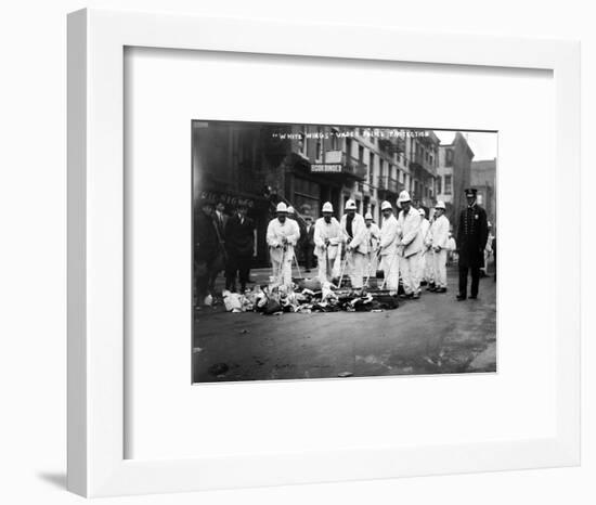 Street Sweepers, 1911-null-Framed Photographic Print