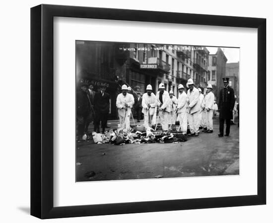 Street Sweepers, 1911-null-Framed Photographic Print