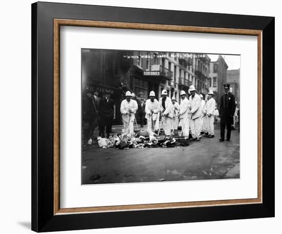 Street Sweepers, 1911-null-Framed Photographic Print