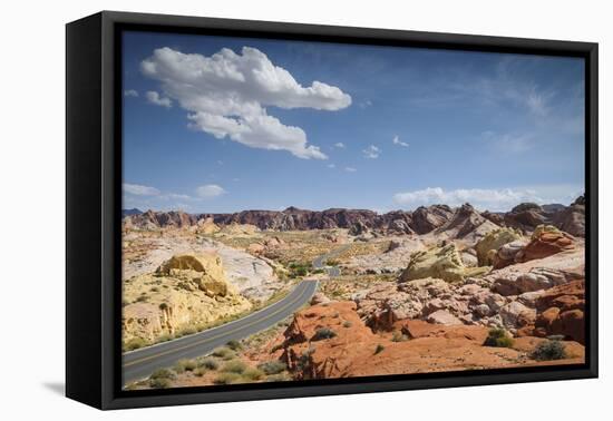 Street Through the Valley of Fire State Park, Nevada-Marco Isler-Framed Premier Image Canvas