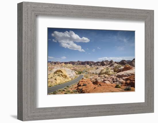 Street Through the Valley of Fire State Park, Nevada-Marco Isler-Framed Photographic Print