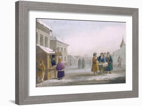 Street Tobacco Vendor at the Tobacco Store, 1825-Eugéne Pluchart-Framed Giclee Print