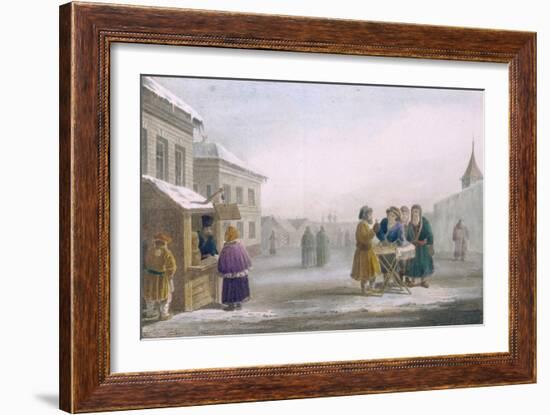 Street Tobacco Vendor at the Tobacco Store, 1825-Eugéne Pluchart-Framed Giclee Print