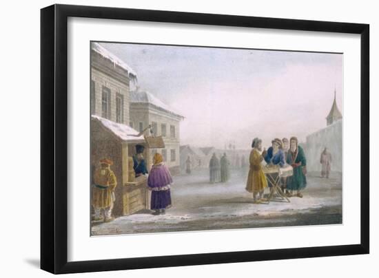 Street Tobacco Vendor at the Tobacco Store, 1825-Eugéne Pluchart-Framed Giclee Print