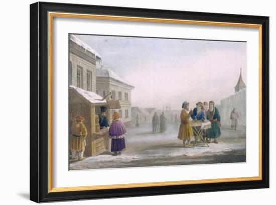 Street Tobacco Vendor at the Tobacco Store, 1825-Eugéne Pluchart-Framed Giclee Print