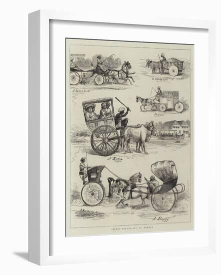 Street-Travelling in Bombay-null-Framed Giclee Print