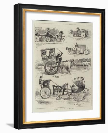 Street-Travelling in Bombay-null-Framed Giclee Print