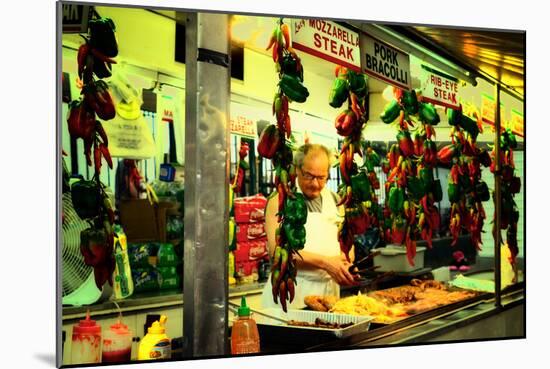 Street Vendor at a Market in Little Italy Selling Italian Specia-Sabine Jacobs-Mounted Photographic Print