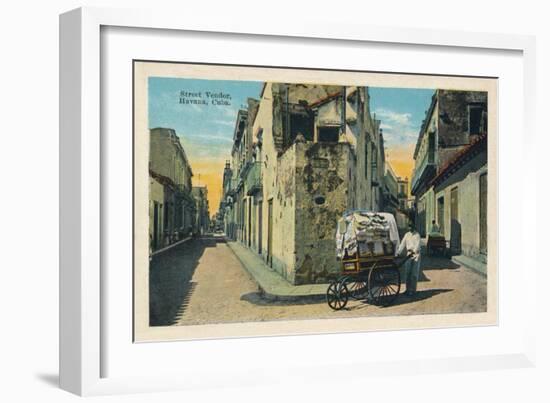 'Street Vendor, Havana, Cuba', 1938-Unknown-Framed Giclee Print