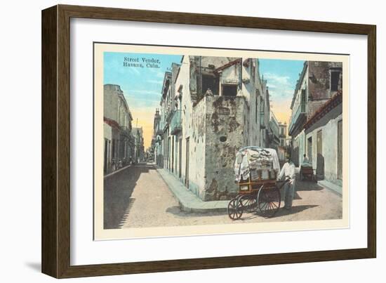 Street Vendor, Havana-null-Framed Art Print