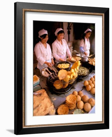 Street Vendors Cooking, Kunming, China-Bill Bachmann-Framed Photographic Print