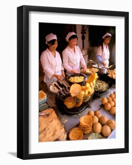 Street Vendors Cooking, Kunming, China-Bill Bachmann-Framed Photographic Print