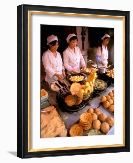 Street Vendors Cooking, Kunming, China-Bill Bachmann-Framed Photographic Print