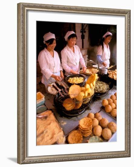 Street Vendors Cooking, Kunming, China-Bill Bachmann-Framed Photographic Print