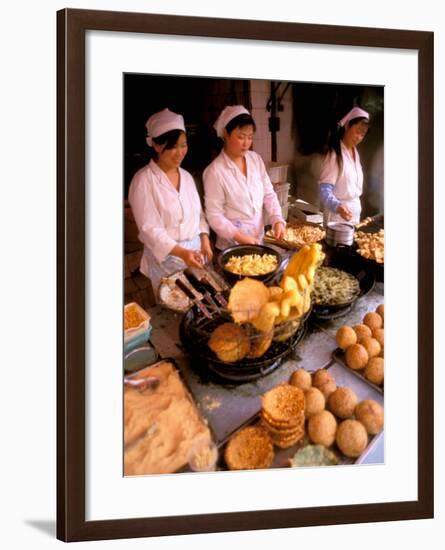 Street Vendors Cooking, Kunming, China-Bill Bachmann-Framed Photographic Print