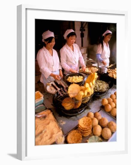 Street Vendors Cooking, Kunming, China-Bill Bachmann-Framed Photographic Print